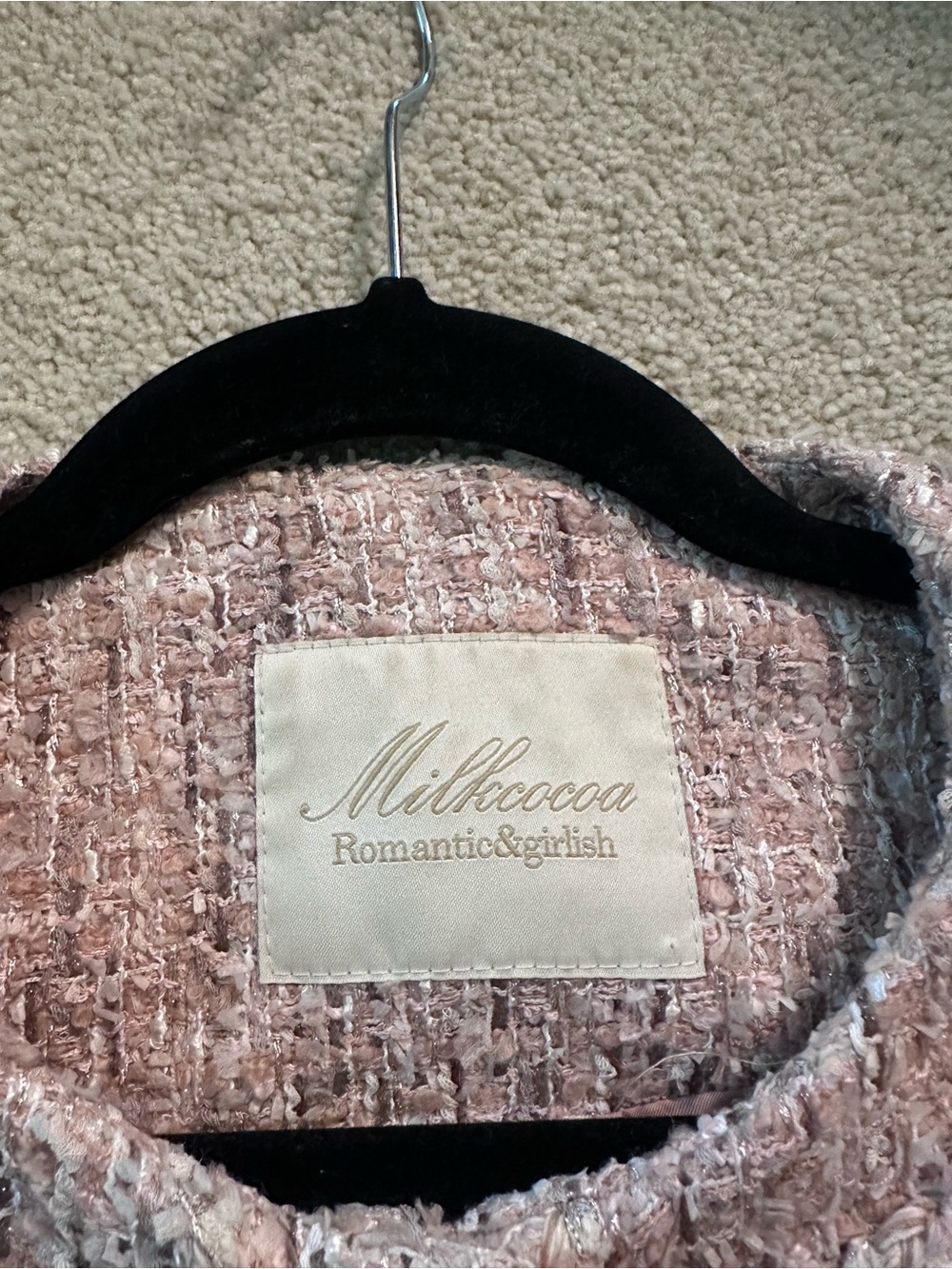 Milkcocoa Pink Tweed Blazer - Picture 3 of 5